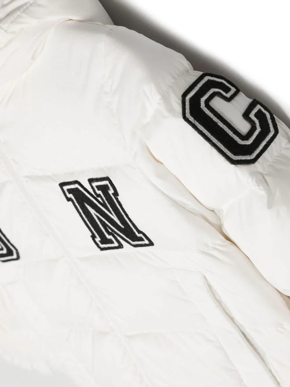 Piumino bianco neonato logo fronte/retro - Preludio Moda