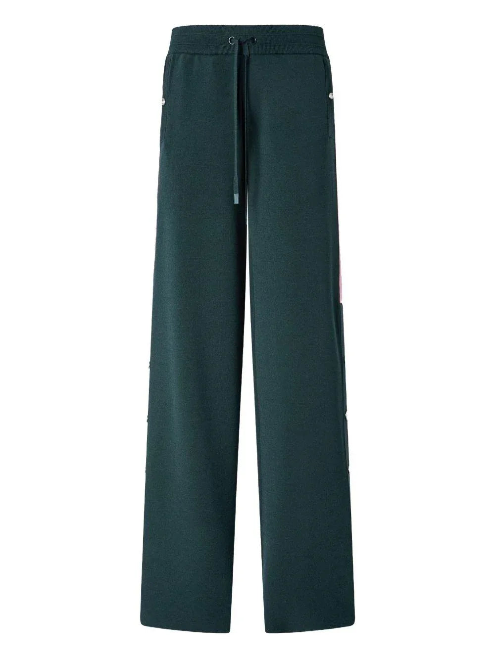 Pantaloni verdi con righe laterali - Preludio Moda