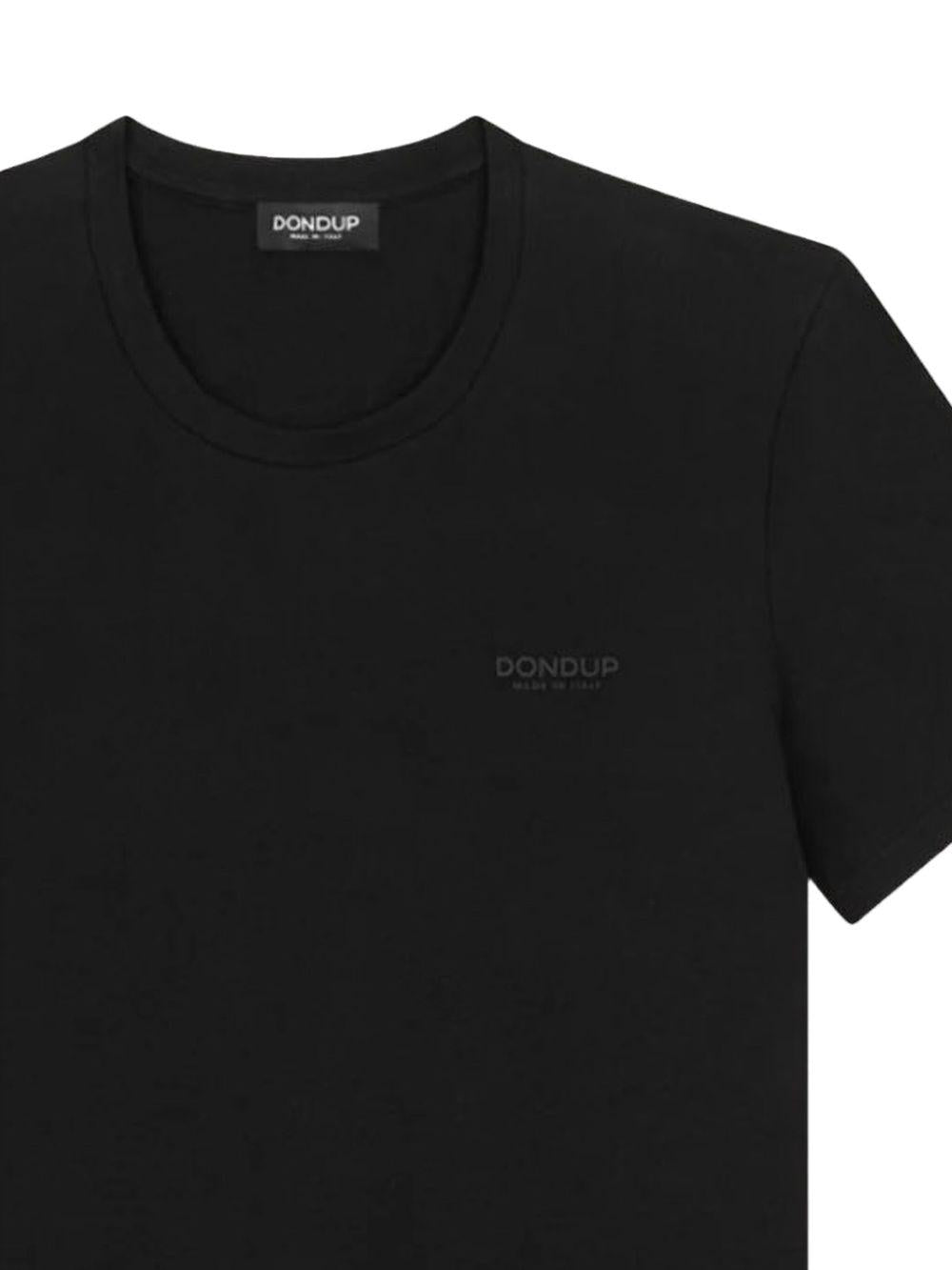 T-shirt nera mini logo petto