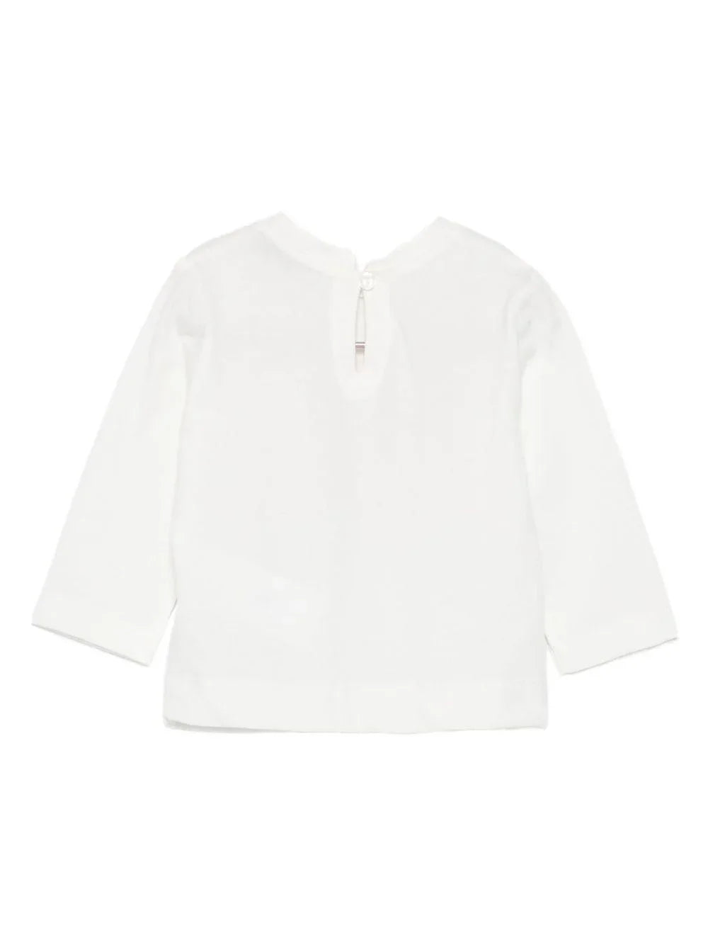 Top panna con fiocco e stampa grafica - Preludio Moda