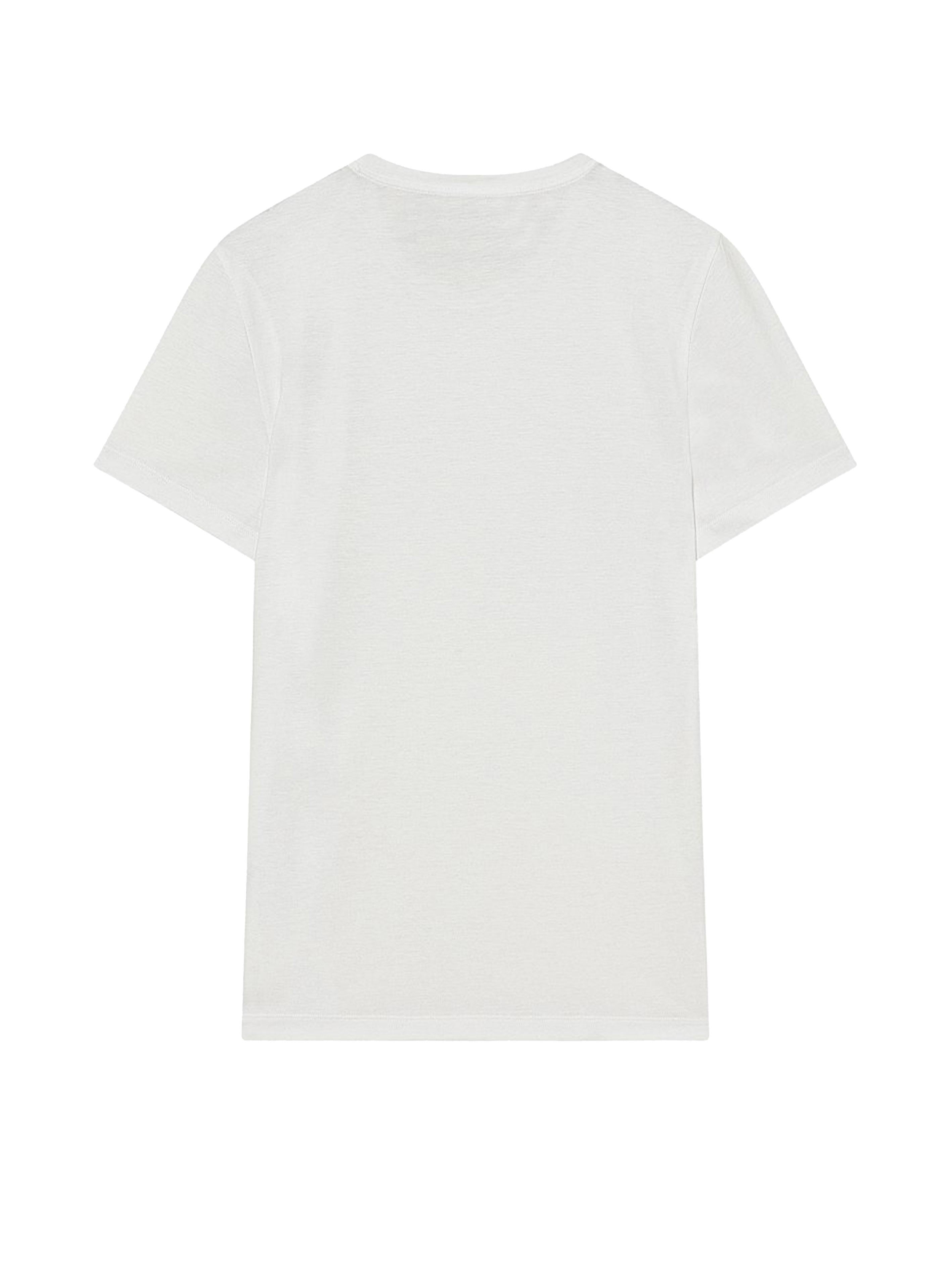 T-shirt basic mini etichetta fly bianca