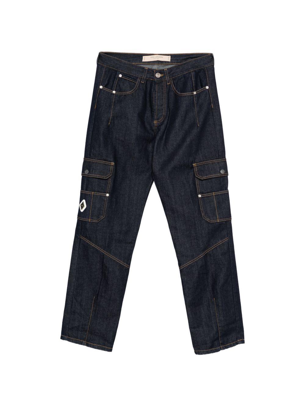 Jeans cargo dritti in cotone XJ3228 DENIM YES LONDON