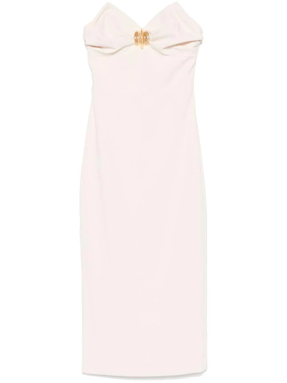 Tubino in crêpe fluido con macro fiocco burro - Preludio Moda