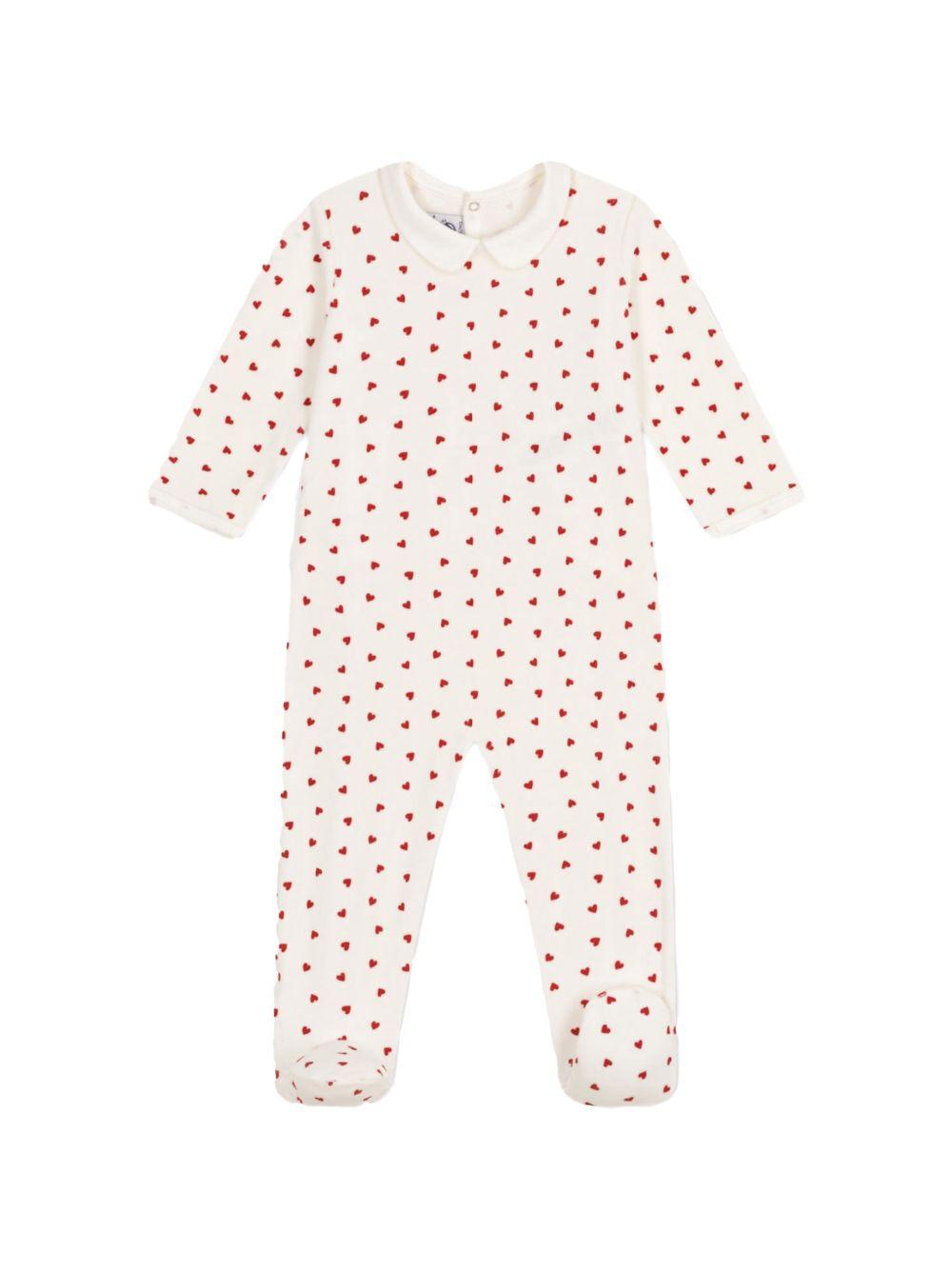 Tutina a calzino con fantasia cuori all-over A0B54 01 PETIT BATEAU KIDS
