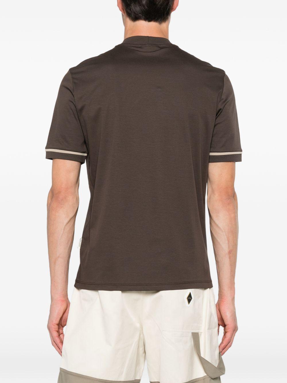 T-shirt in cotone girocollo XM4292 MORO YES LONDON