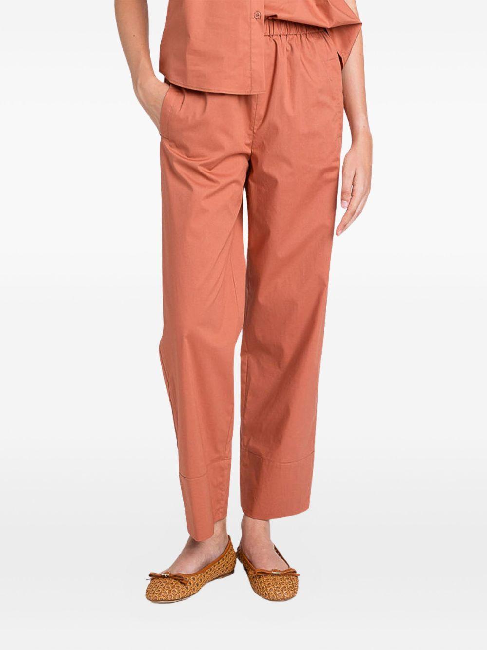 Pantalone marrone vita elasticizzata