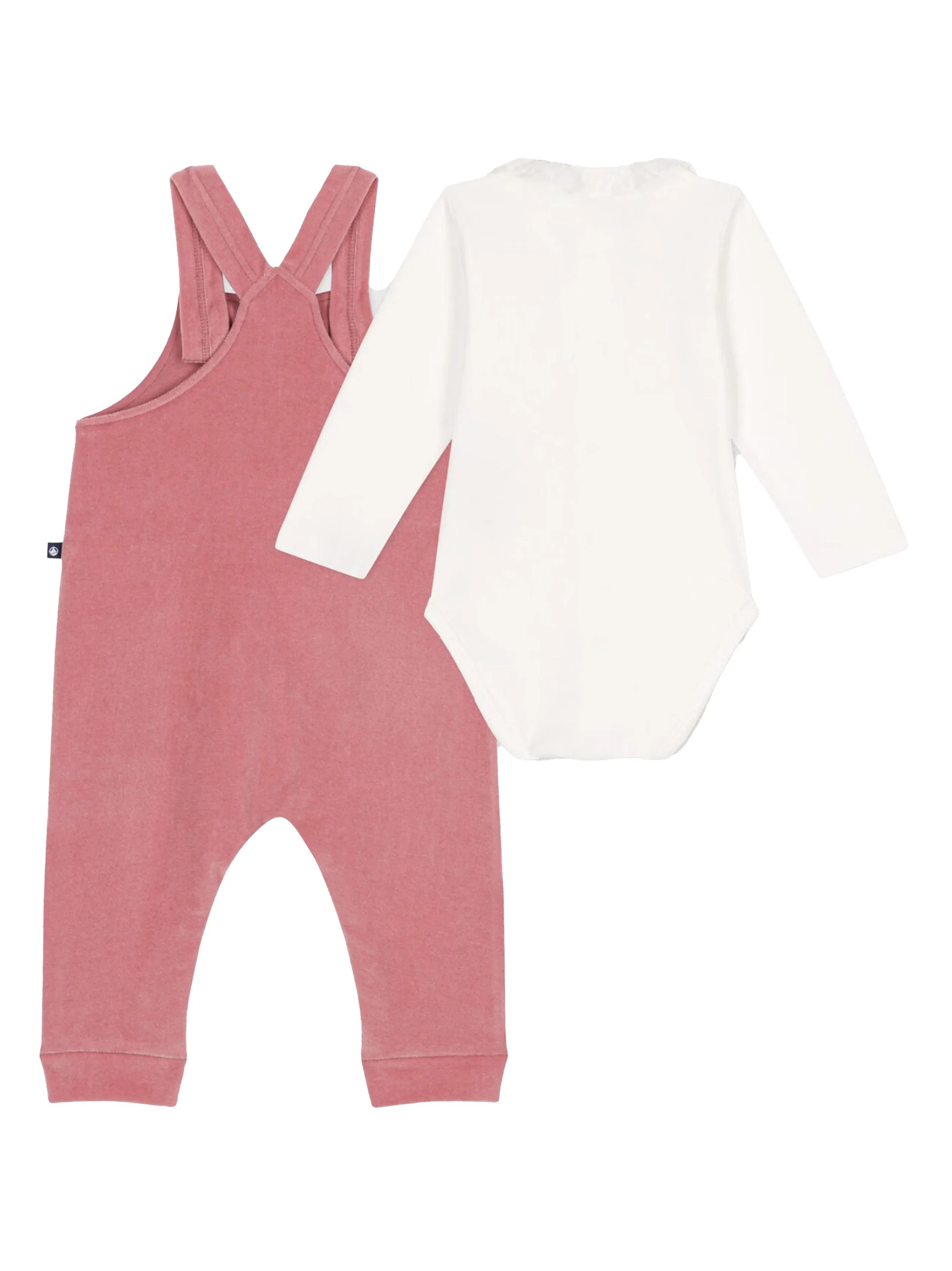 Set salopette rosa neonata (2pz) - Preludio Moda