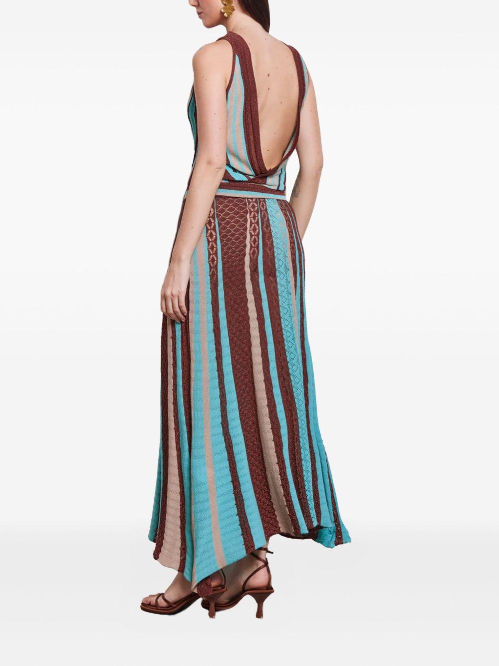 Abito multicolor in maglia lurex VSKD05057 MORO AKEP