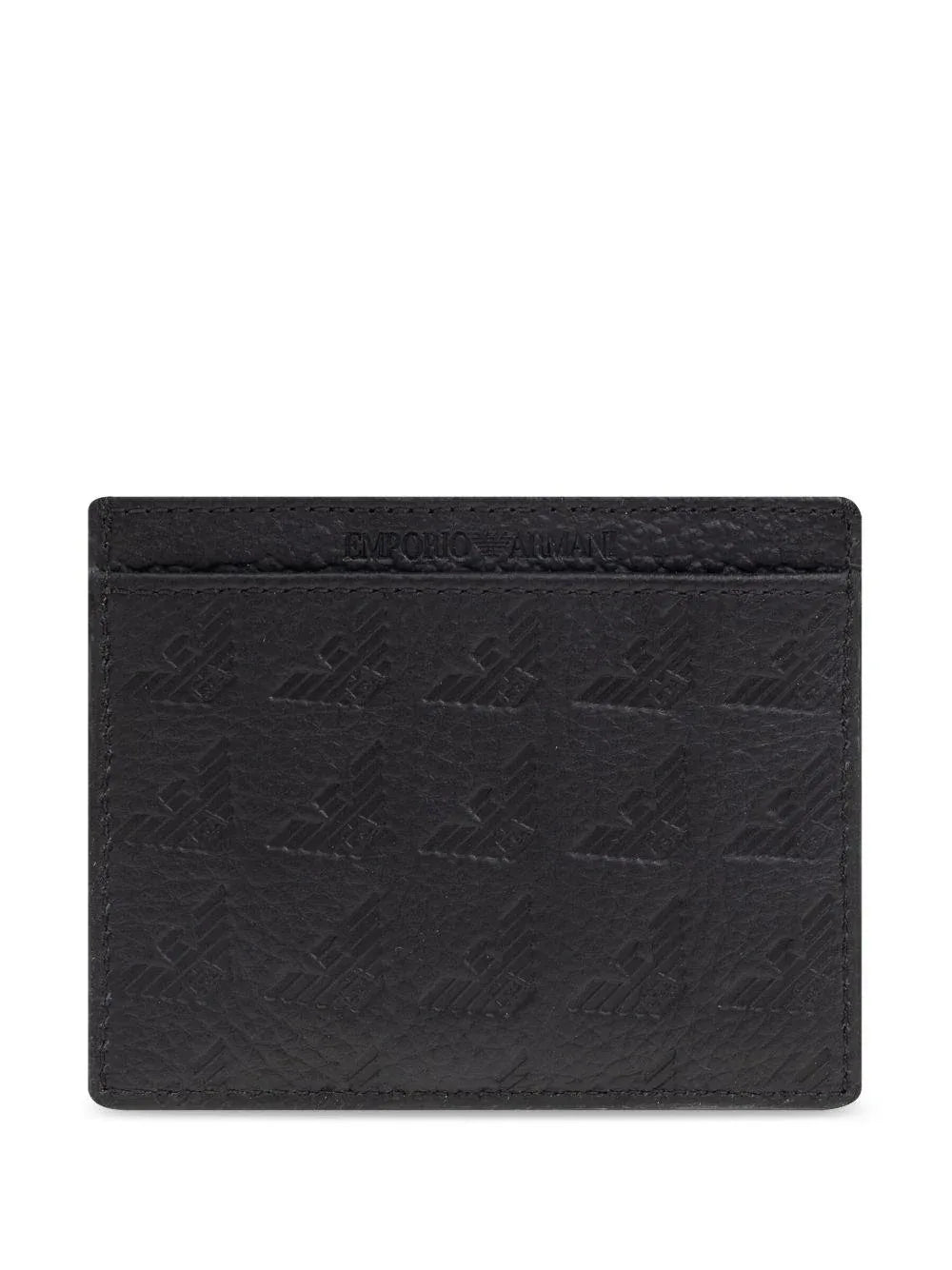 Portacarte nero con design in rilievo e slot per carte - Preludio Moda