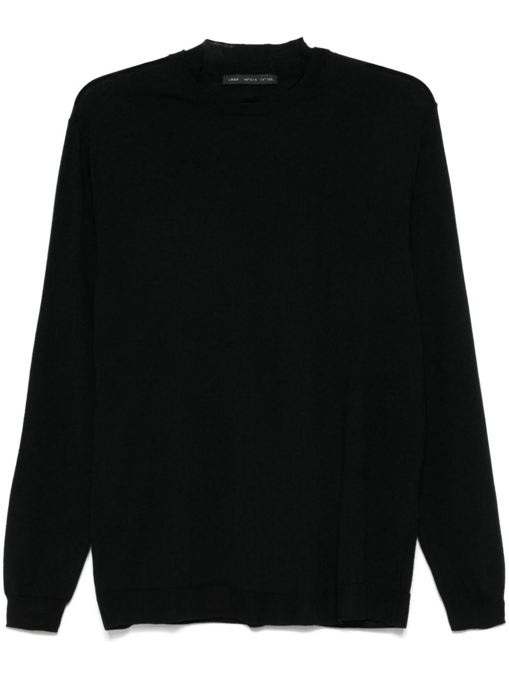 Maglione k139 nero in maglia fine lana L1MFW24256687 D001 LOW BRAND