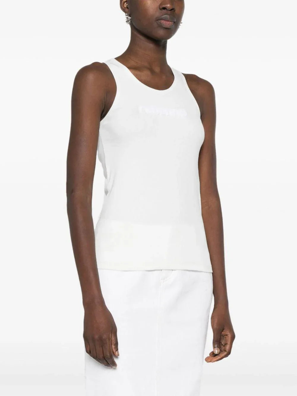 Canotta latte basic logo spugna - Preludio Moda