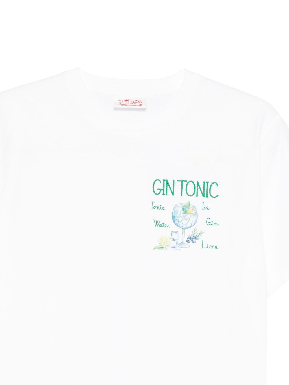 T-shirt in cotone con stampa gin tonic POT0001 02489L MC2 SAINT BARTH