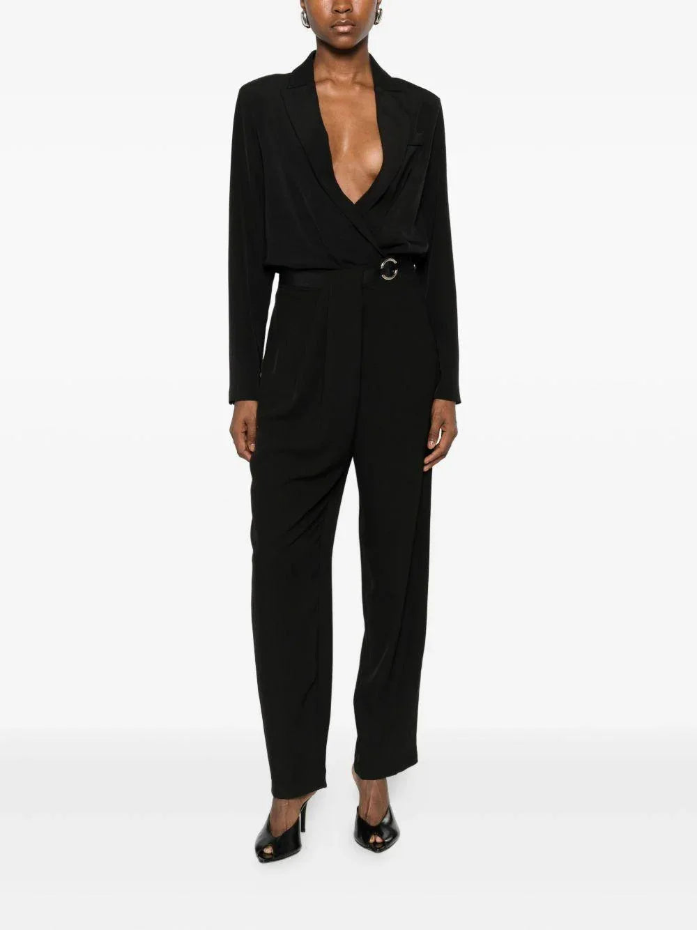 Pantaloni a Vita Alta con Dettaglio ad Anello - Preludio Moda