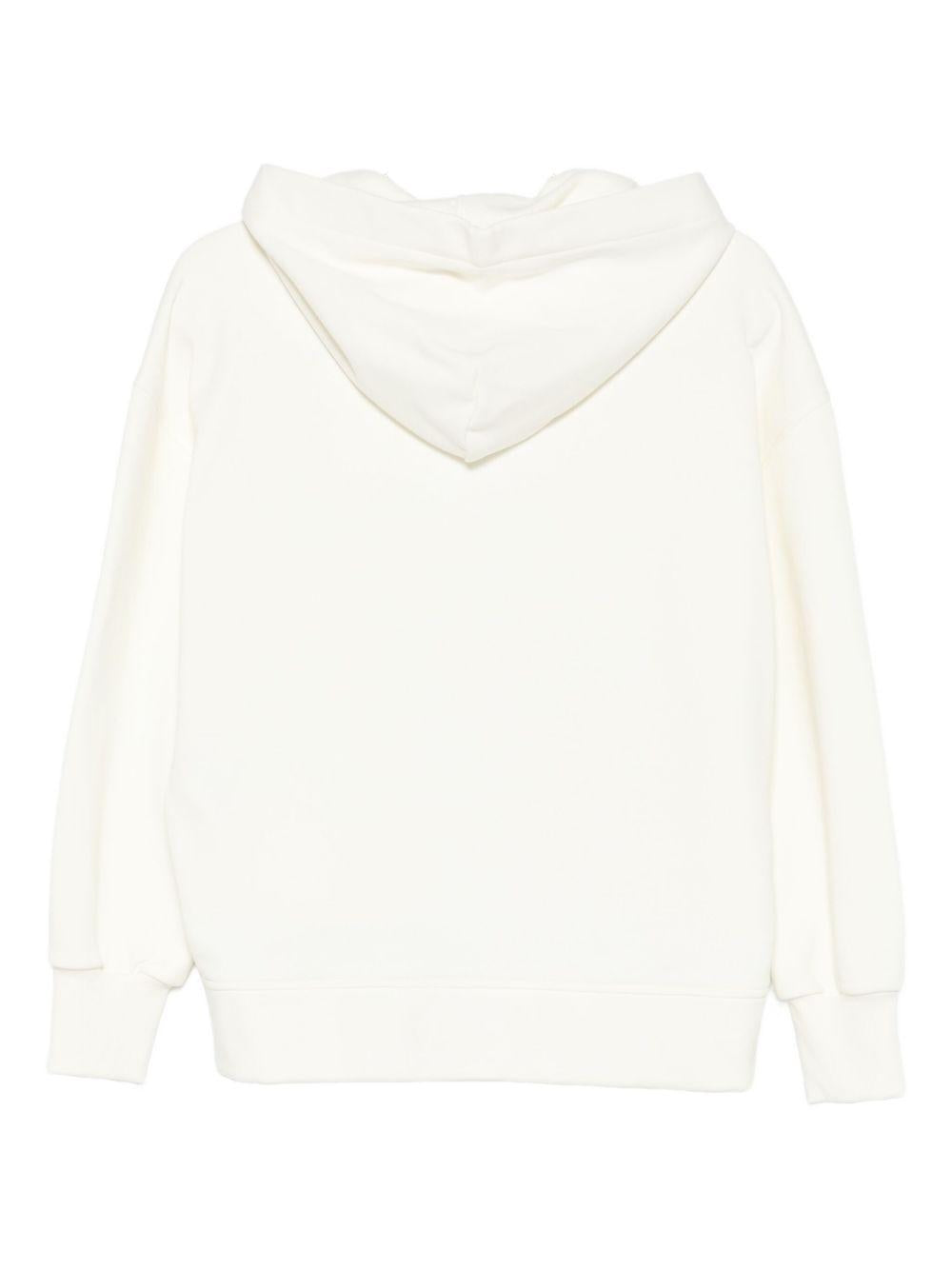 Felpa panna con cappuccio F502KF0234XXXDDC 002 DONDUP