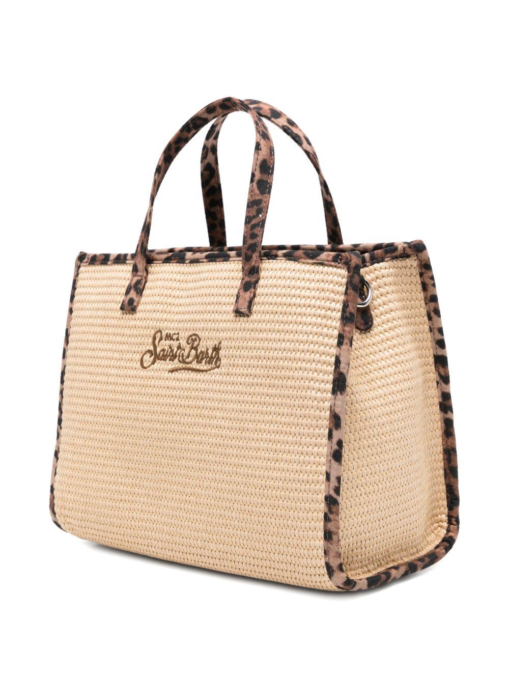 Borsa tote in paglia con ricamo logo VVID001 00369L MC2 SAINT BARTH