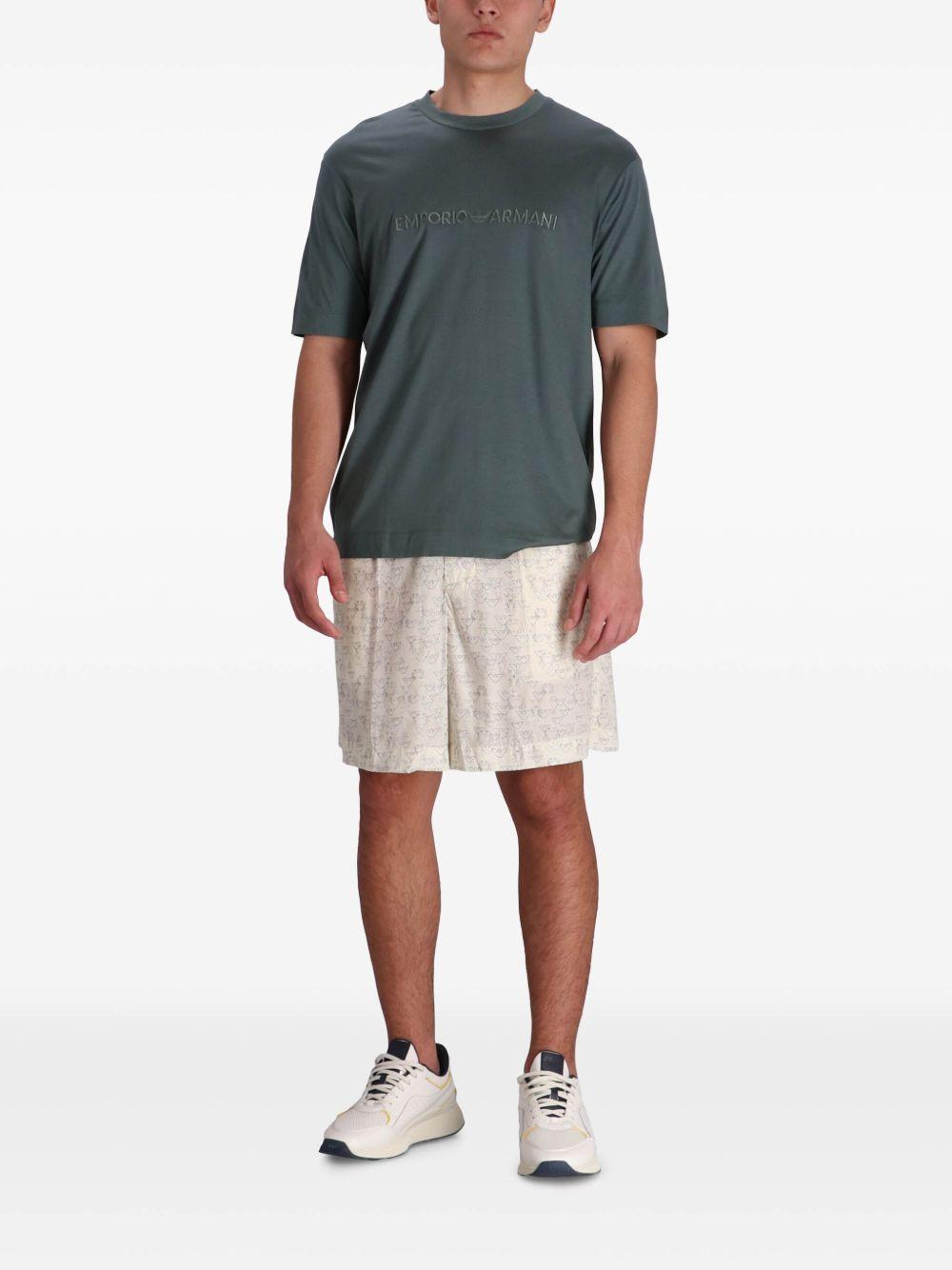 Bermuda crema logo aquile all-over