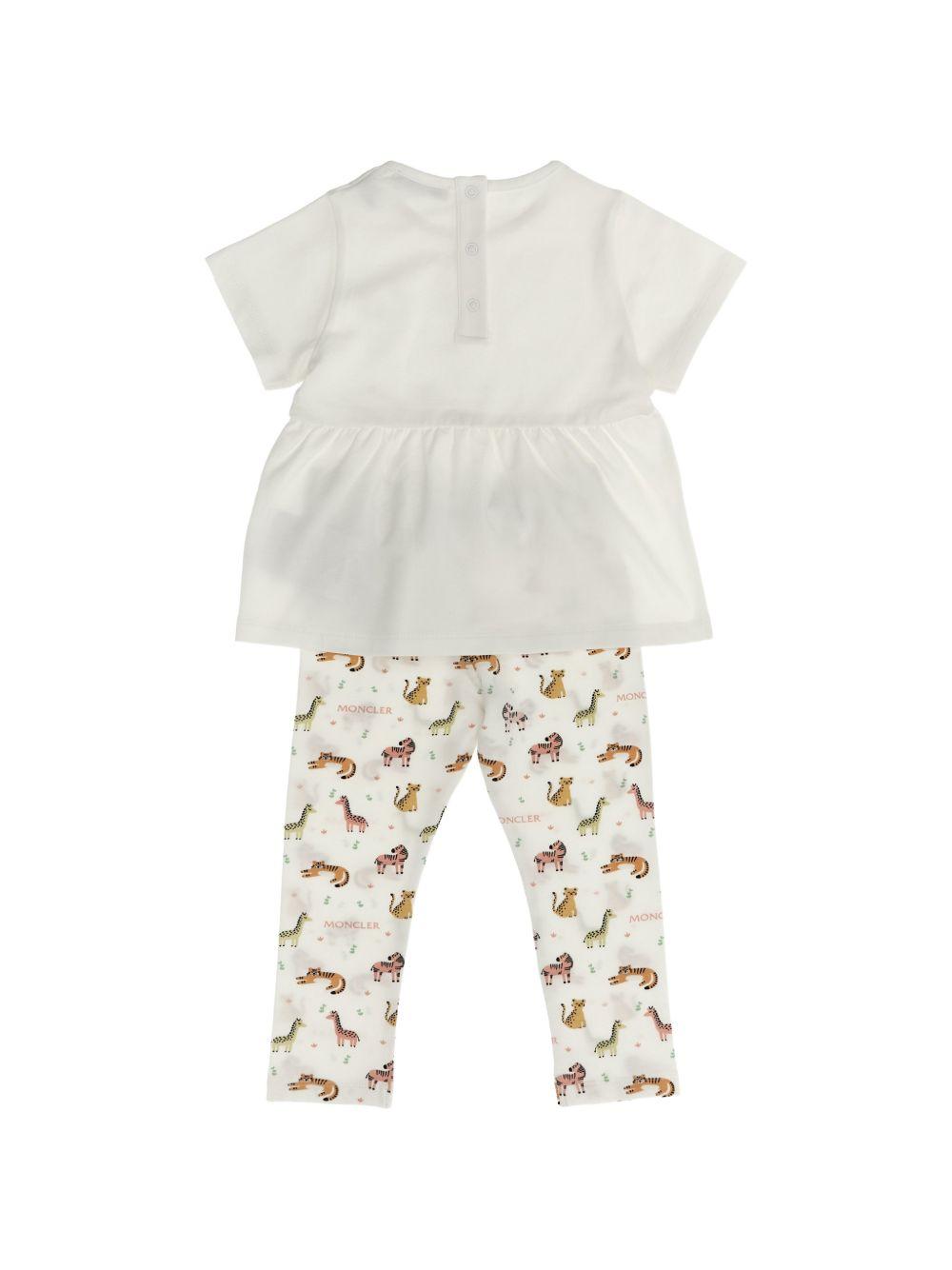 Completo con logo e stampa animali L19518M0000789BB5 F00 MONCLER KIDS