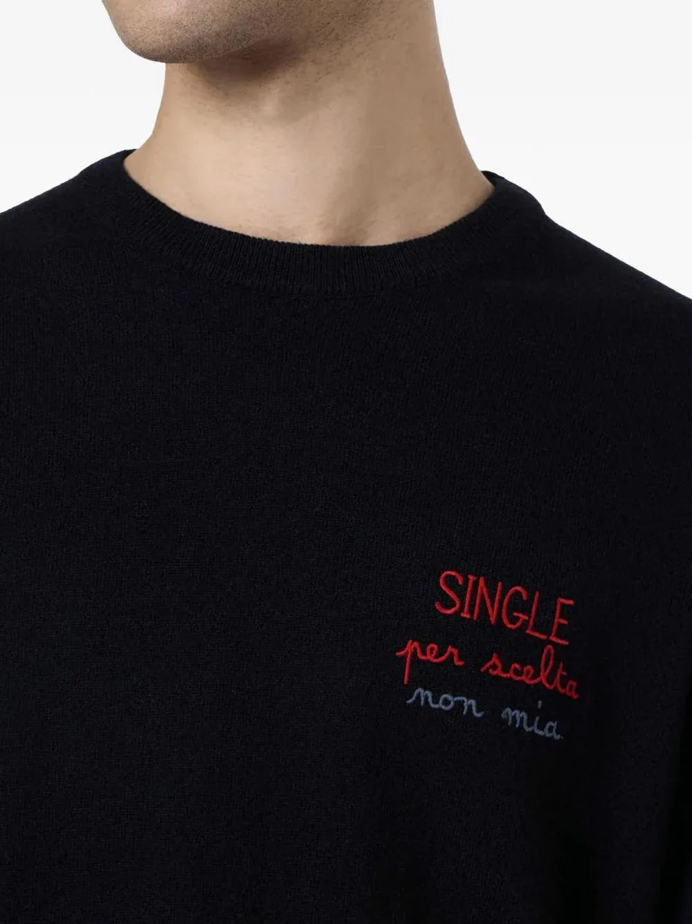 Maglione Heron light "single per scelta non mia" nero - Preludio Moda