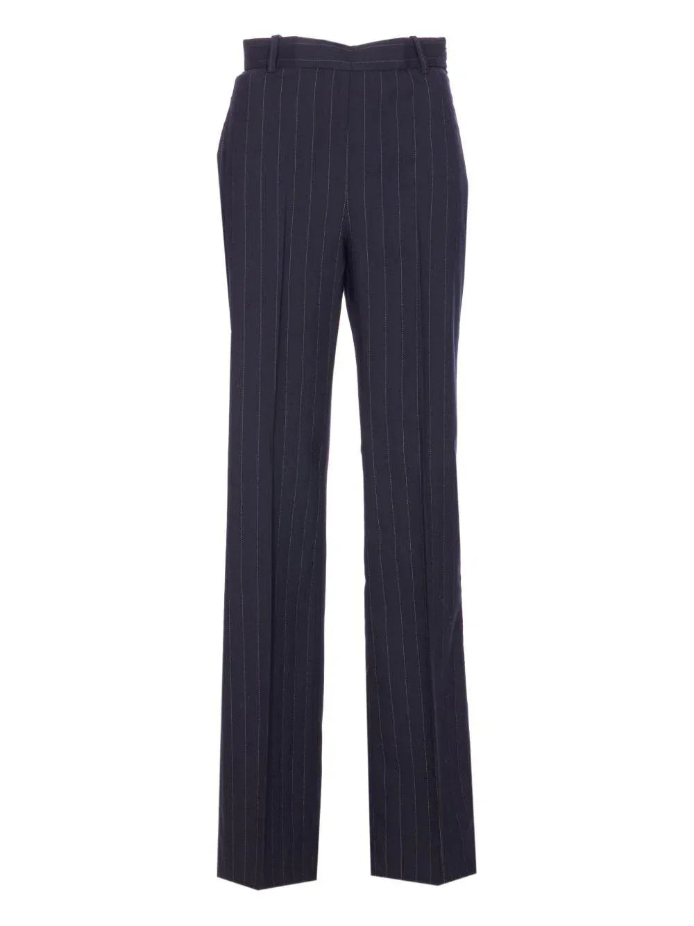 Pantaloni a righe in blu navy - Preludio Moda