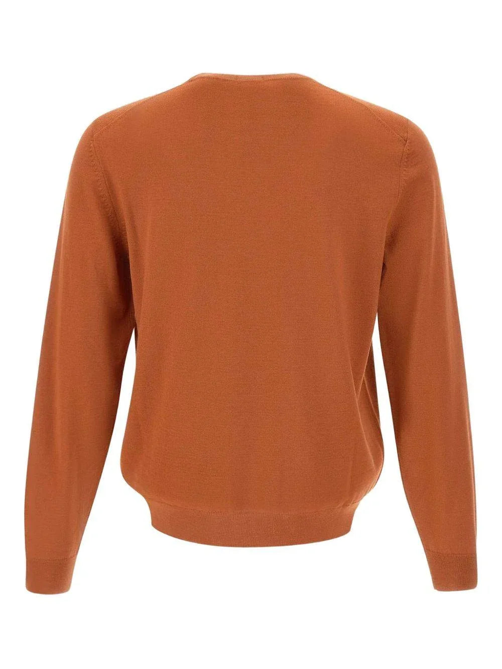 Maglione ruggine in lana con logo ricamato - Preludio Moda