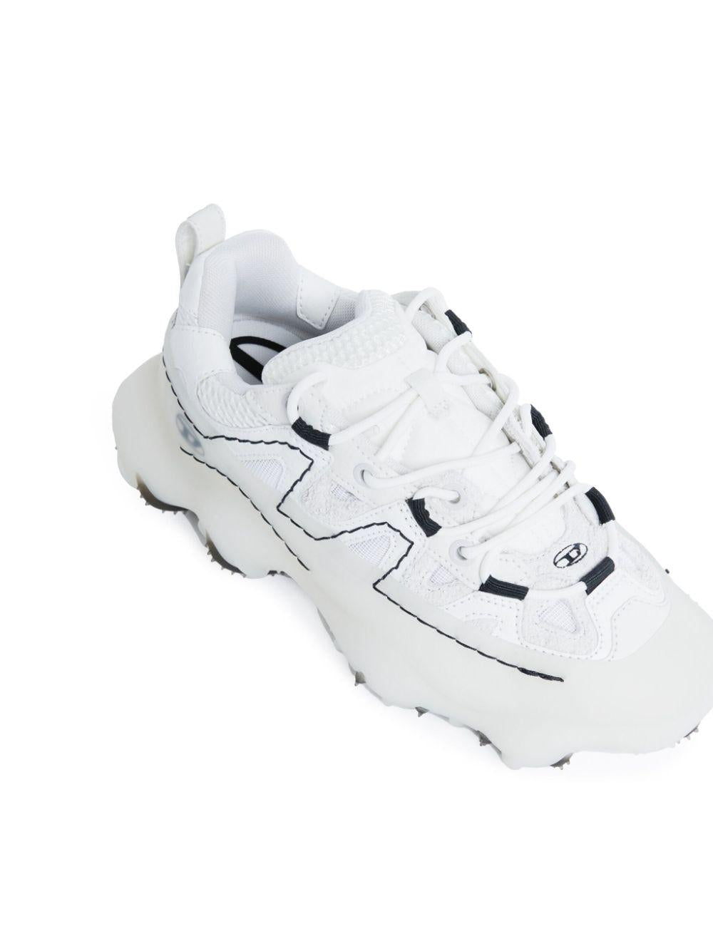 Sneakers bianche con profili a contrasto