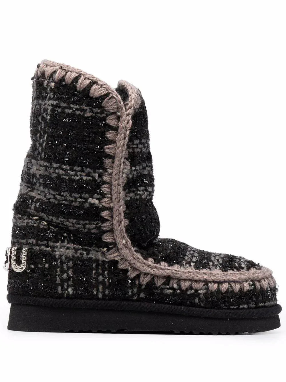 Stivale Eskimo 24 inserti lurex nero - Preludio Moda