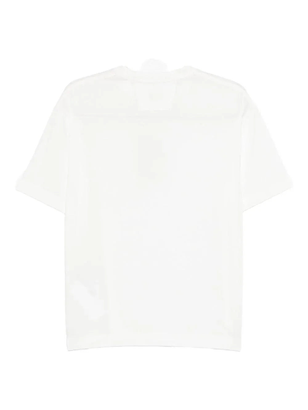 T-shirt Bianca Girocollo con Logo Stampato - Preludio Moda