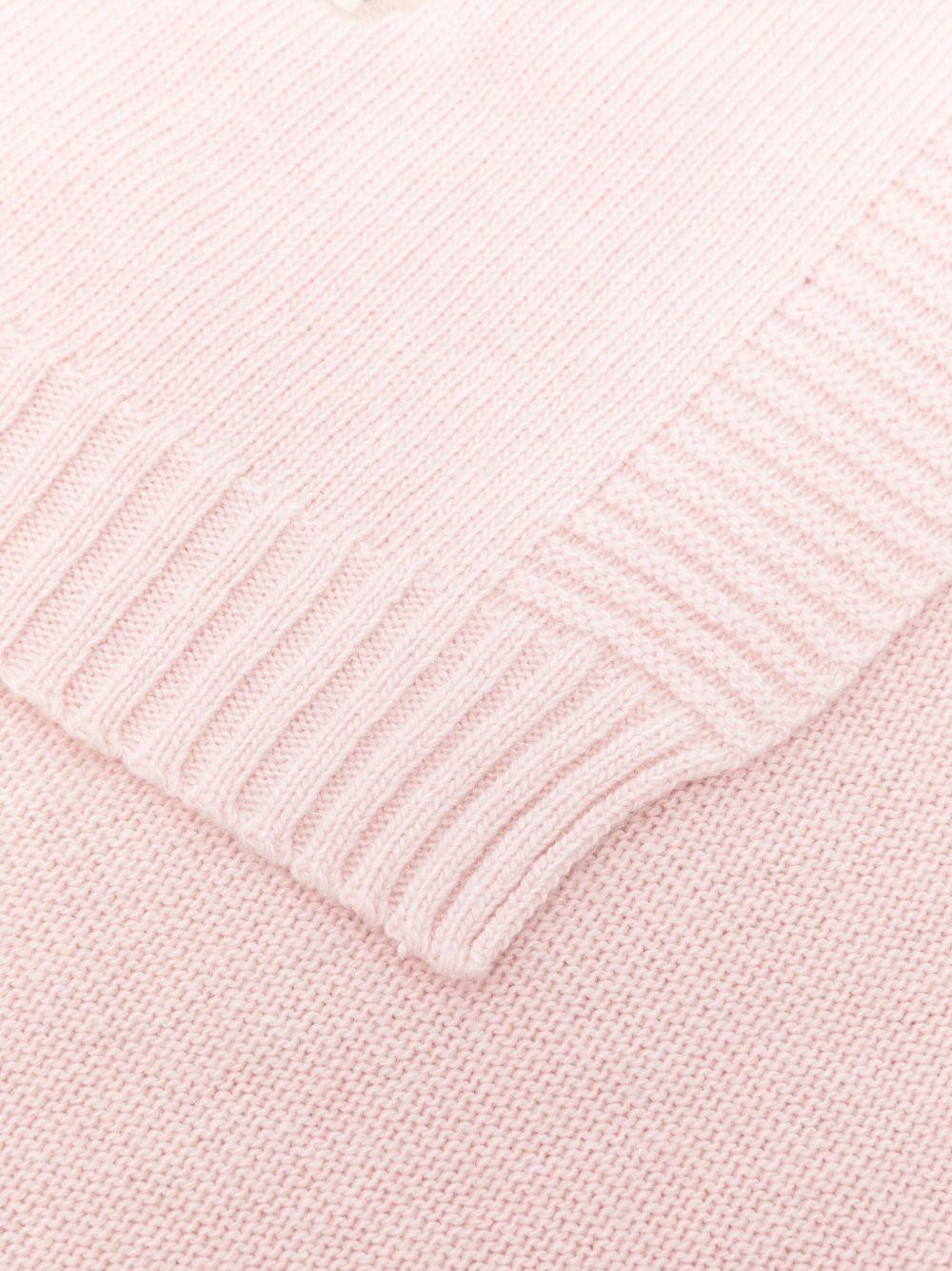 Sciarpa rosa chiaro con logo ricamato I25026 ROSA NANAN KIDS