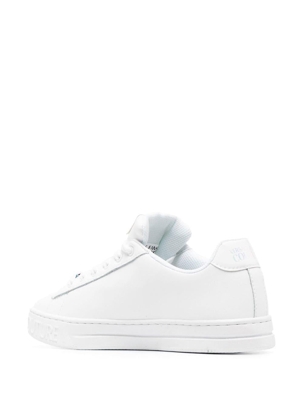 Sneakers bianca logo V ricamato 74VA3SK3 ZP235 BIANCO VERSACE JEANS