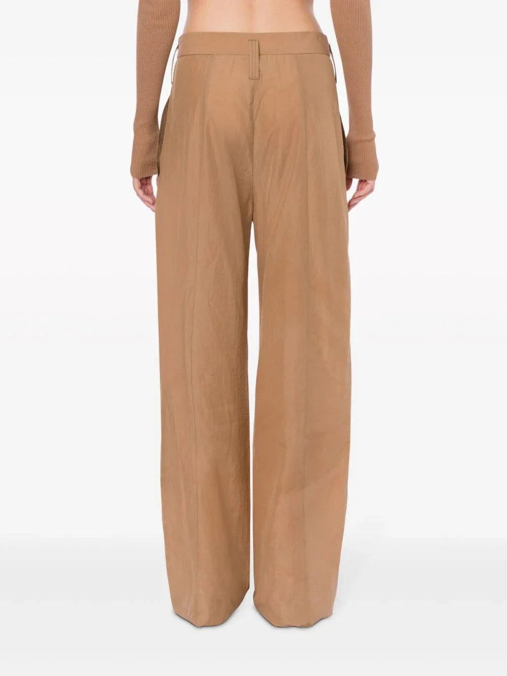 Pantalone a vita alta beige - Preludio Moda