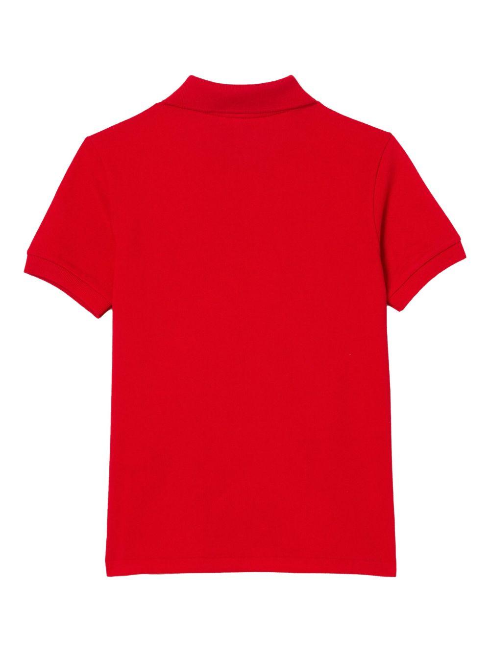 Polo rossa logo ricamo PJ2909 240 LACOSTE KIDS