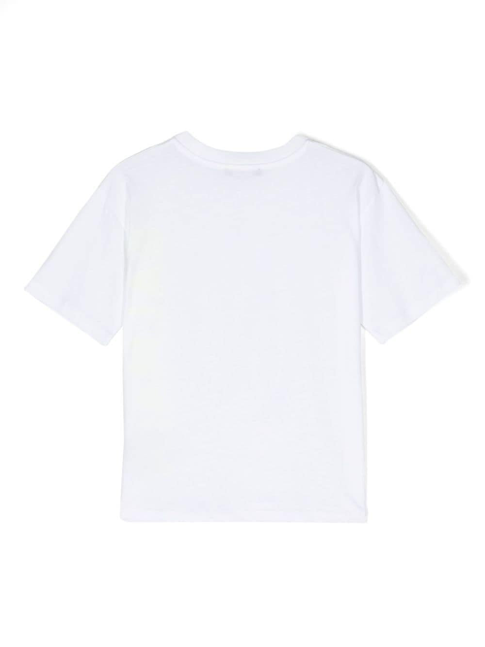 T-shirt bianca logo verticale