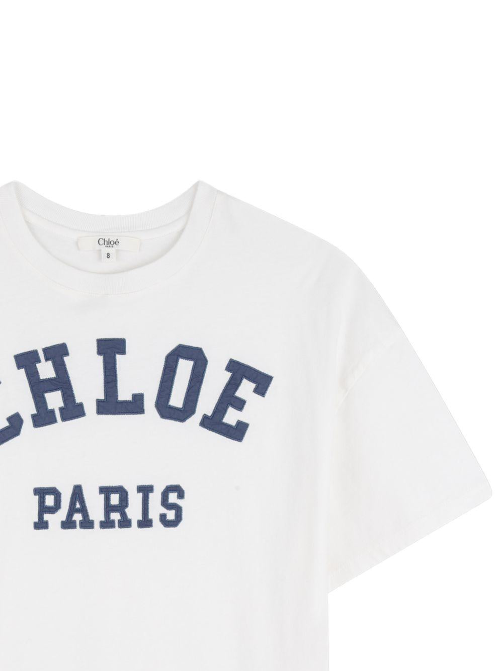 Abito in cotone organico con logo C21239 117 CHLOE KIDS