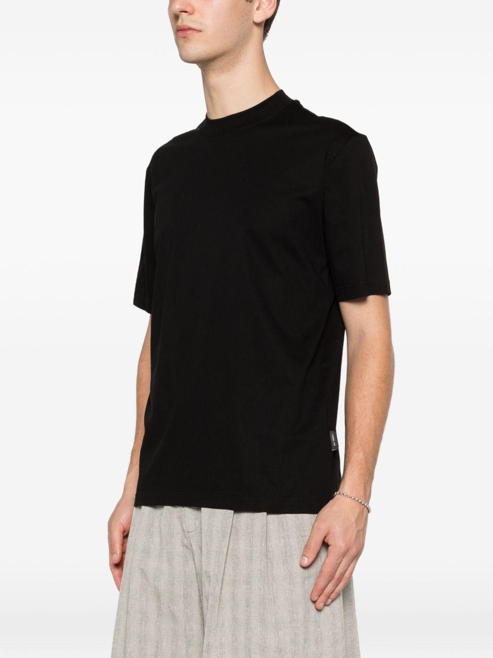 T-shirt in cotone girocollo XM4258 NERO YES LONDON