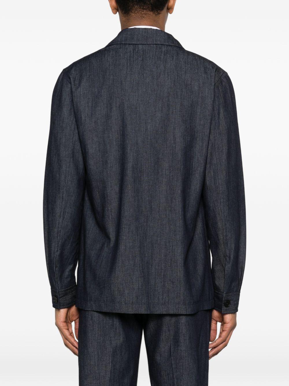 Giacca camicia in cotone con tasche a filetto GCALVIN260013 B3394 TAGLIATORE