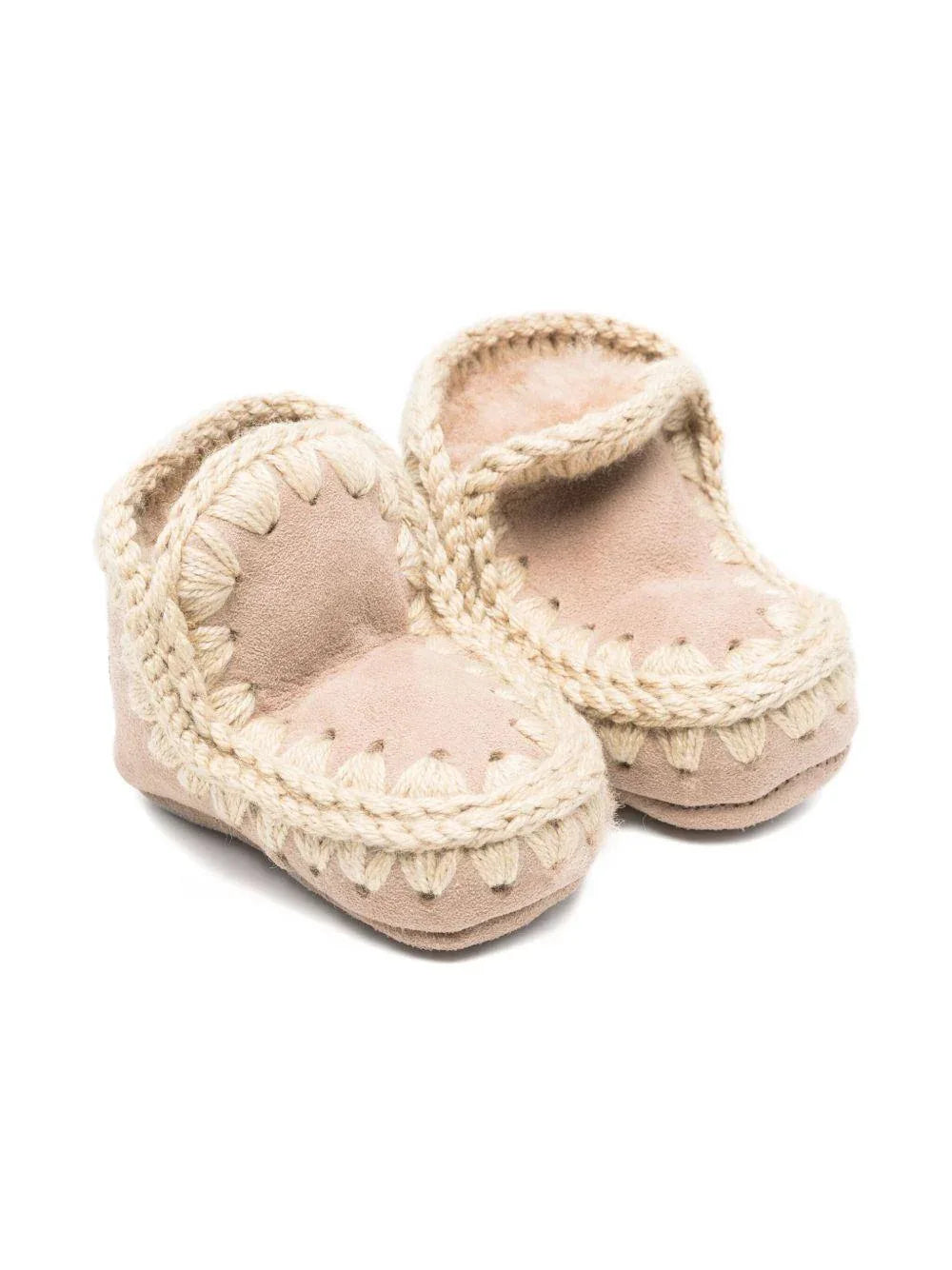 Eskimo boots rosa antico in pelle scamosciata Mou Kids - Preludio Moda