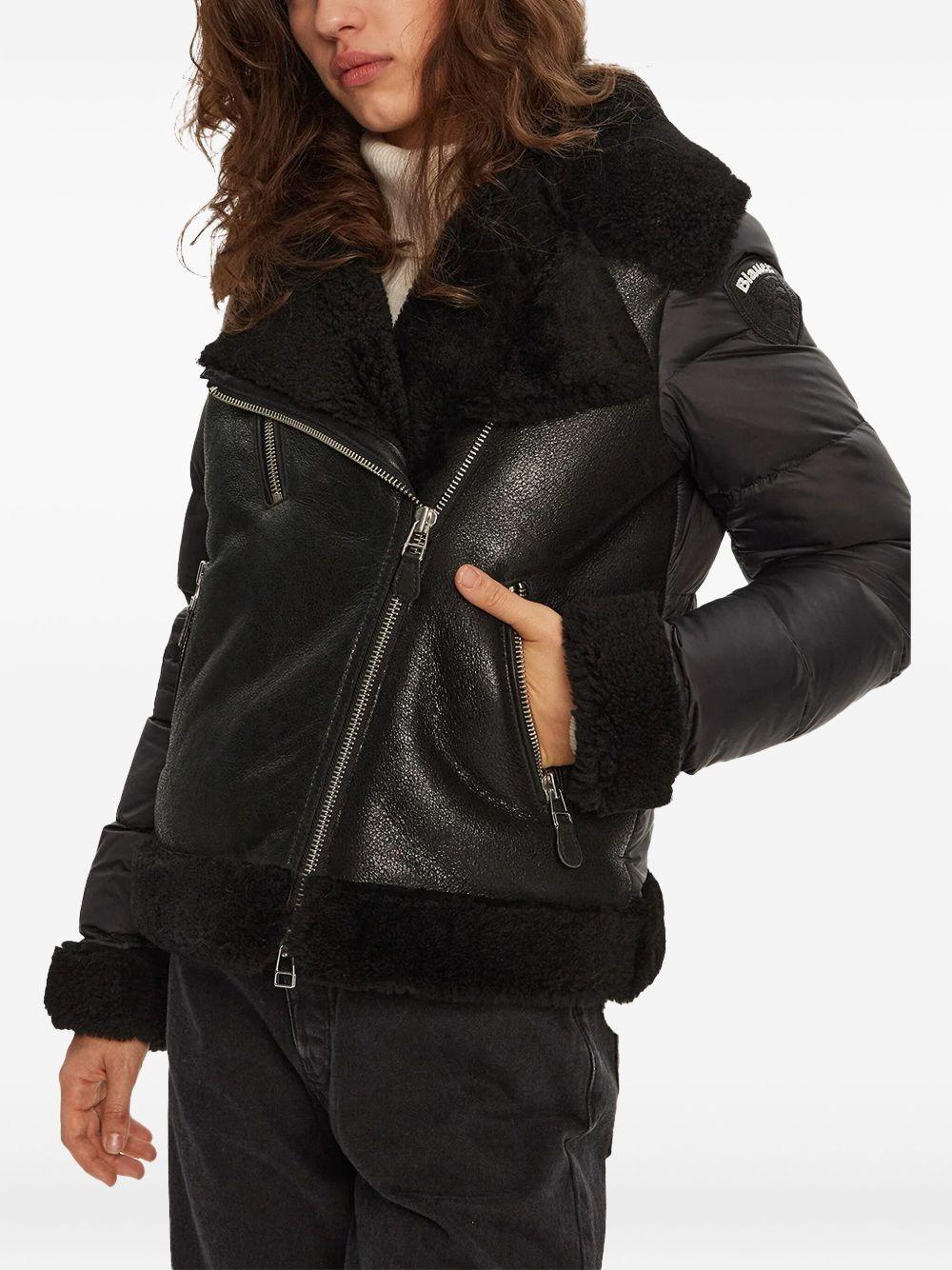 Montone nero in tessuto e pelliccia 23WBLDL01283006668 999 BLAUER