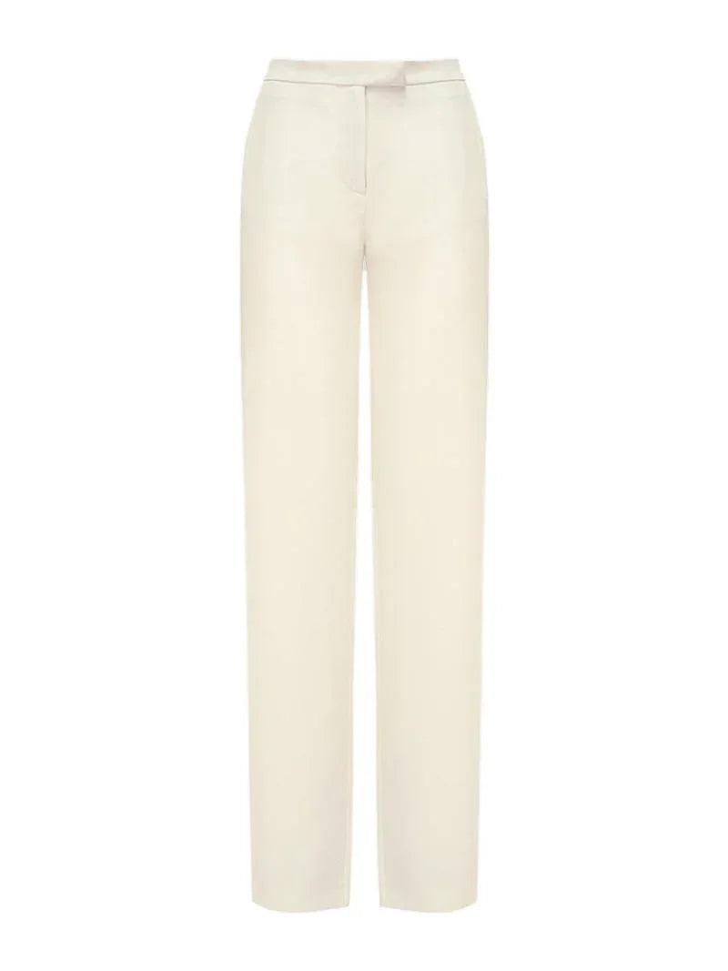 Pantalone bianco a vita alta - Preludio Moda