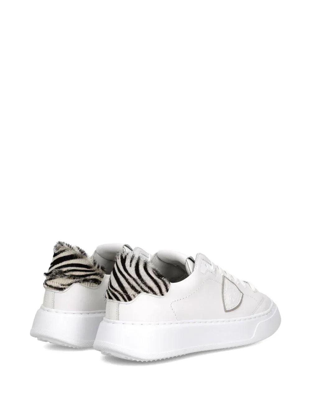 Sneakers Temple bianche con dettaglio zebrato - Preludio Moda