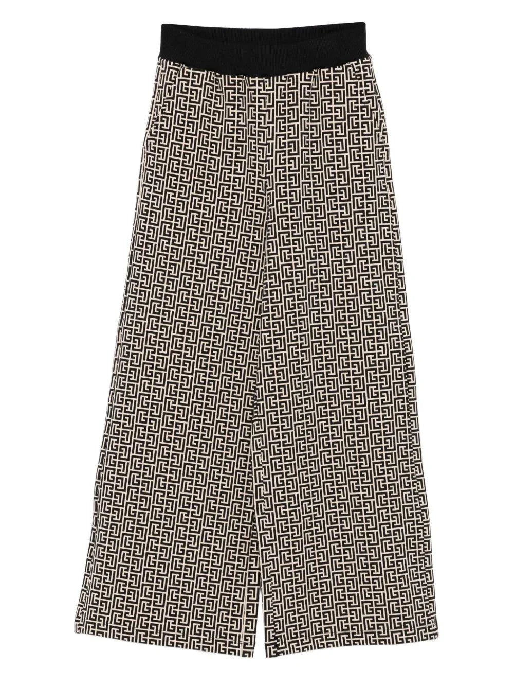 Pantaloni Beige e Neri con Monogramma - Preludio Moda