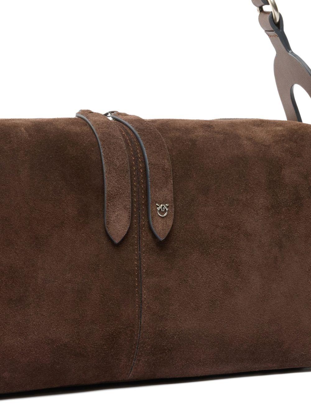 Borsa a spalla in pelle scamosciata con tracolla regolabile 106676A0F6 M11O PINKO