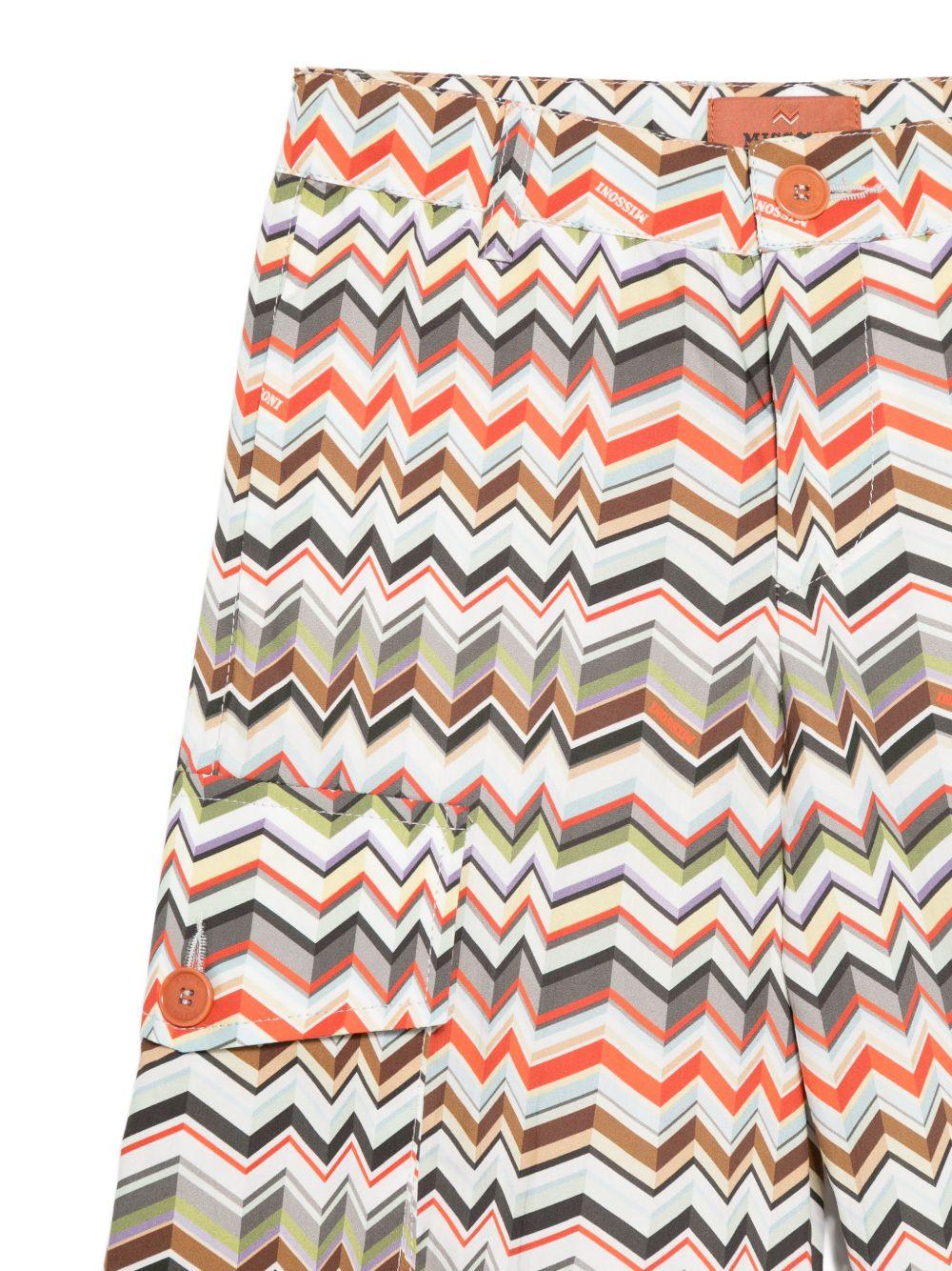 Pantaloncini con stampa chevron multicolore MY6Q29P0606 997 MISSONI KIDS