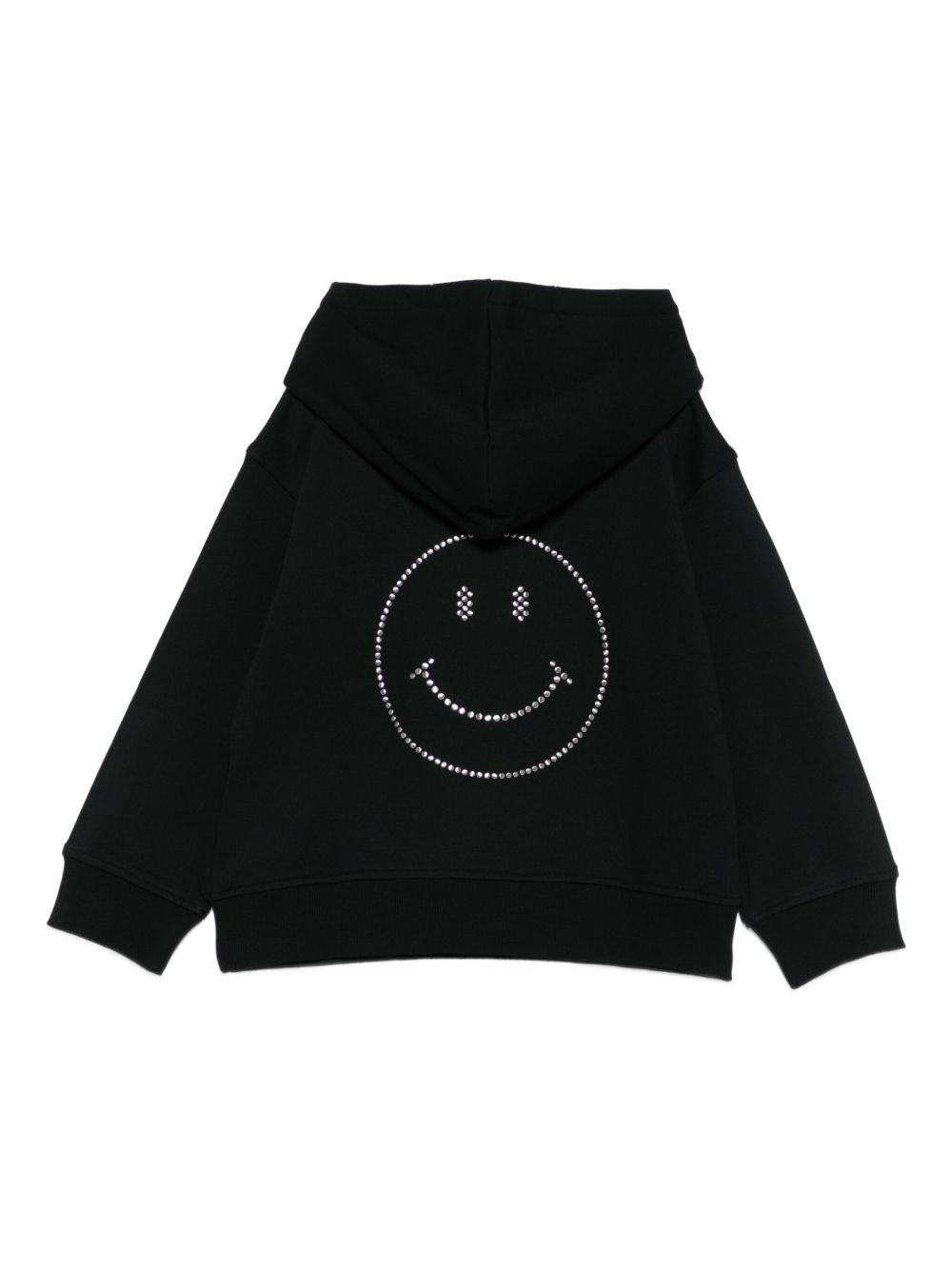 Felpa con Cappuccio Motivo Smiley HUF09CLCA87 60100 MOSCHINO KIDS
