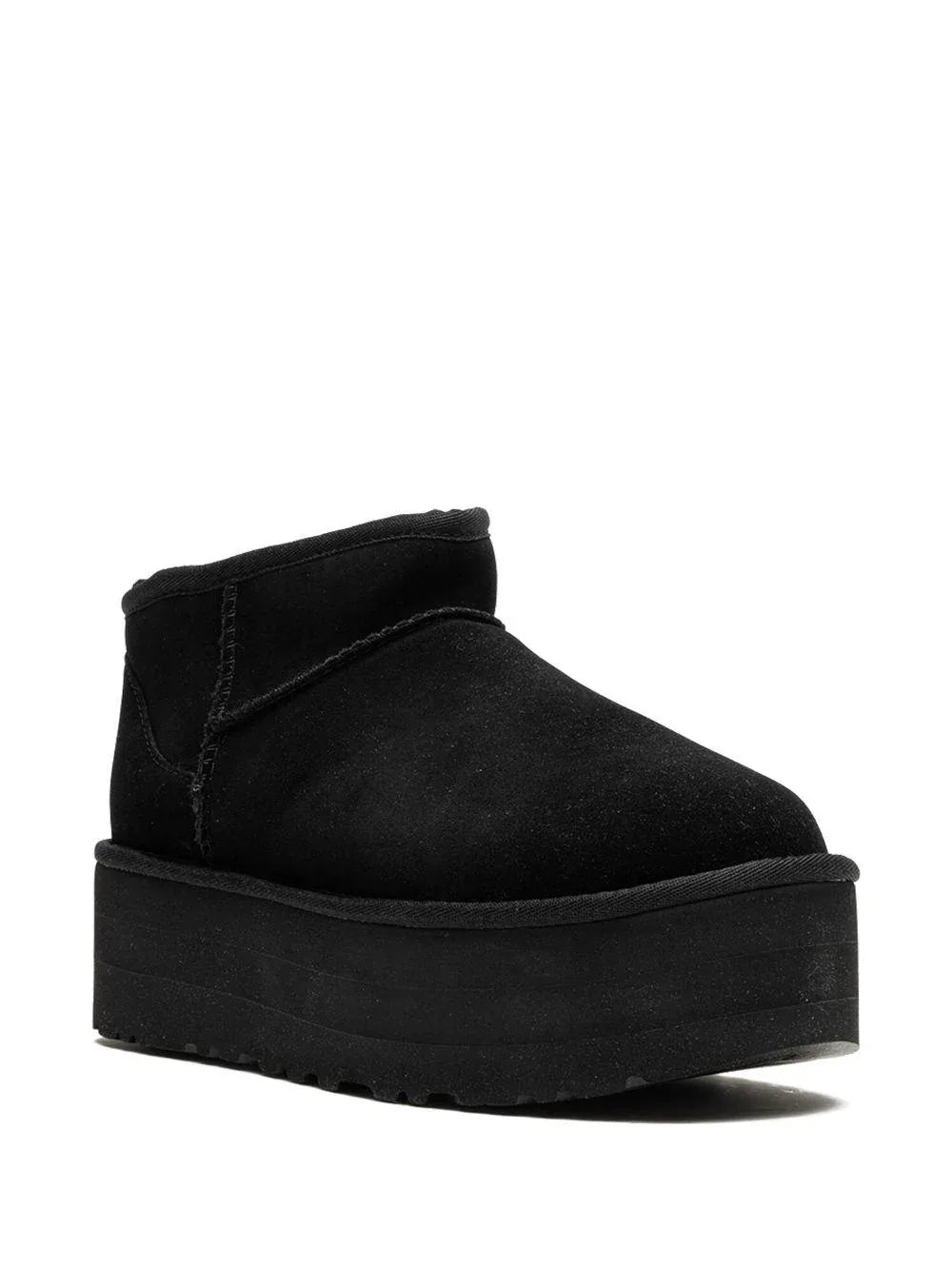 Stivali ugg ultra mini con plateau nero - Preludio Moda