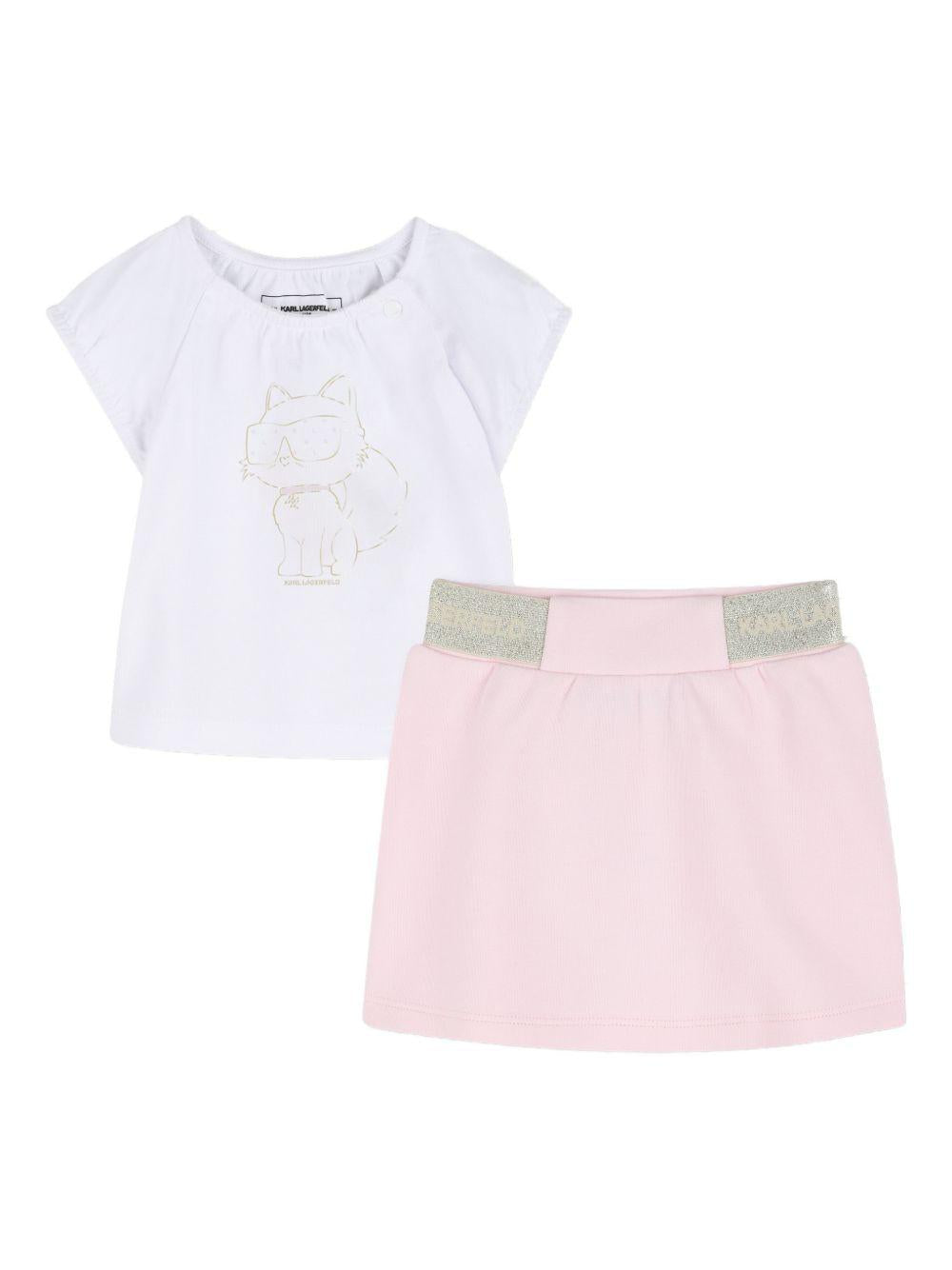 Completo t-shirt e gonna Z31046 S01 KARL LAGERFELD KIDS