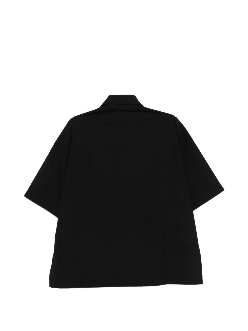 Camicia a maniche corte in viscosa SH003006 BLACK BONSAI