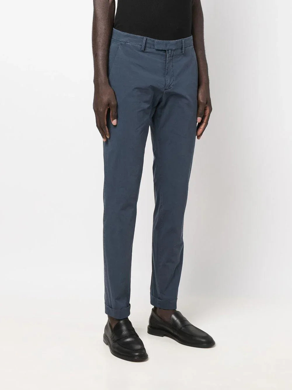 Pantalone in tinta unita cinque tasche blu - Preludio Moda