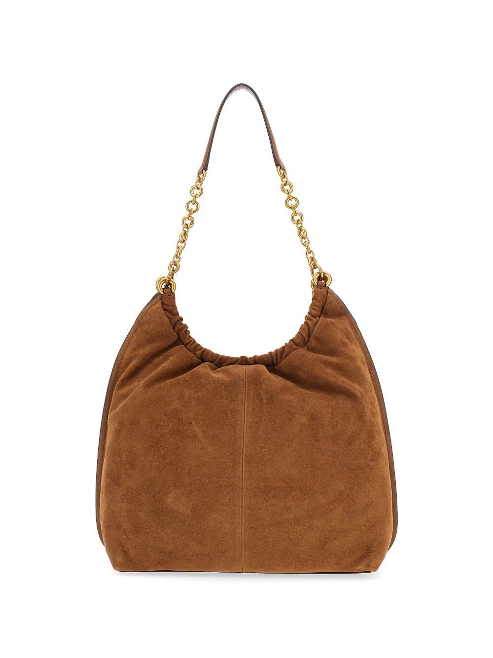 Borsa a spalla in suede con catena dorata 30S6A15L7S 230 MICHAEL KORS