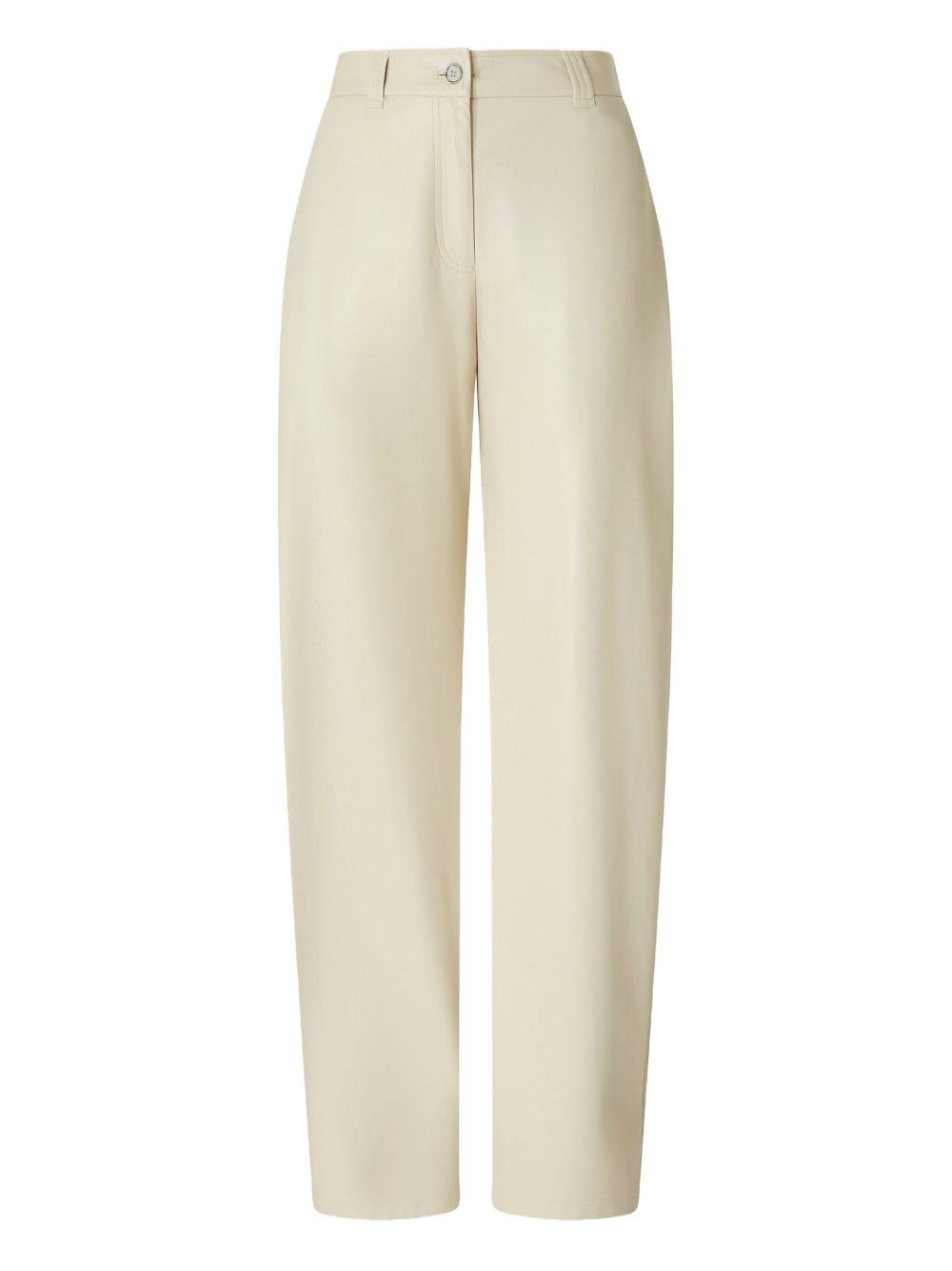 Pantaloni beige a vita alta 105371A2P4 C03 PINKO