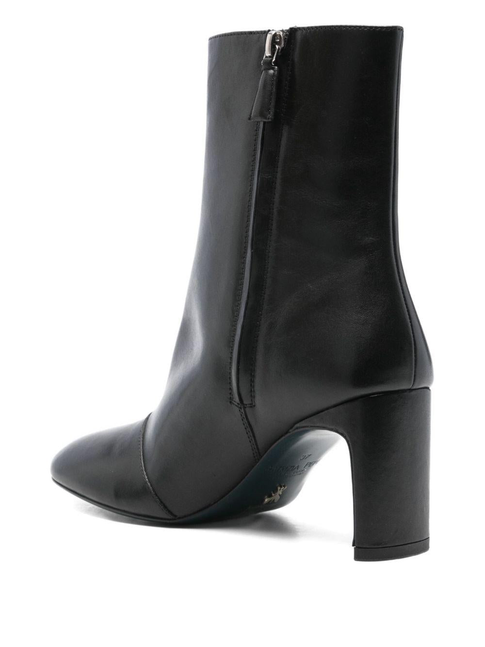 Stivali neri in pelle con tacco 80mm 2Y0036L048 K103 PATRIZIA PEPE